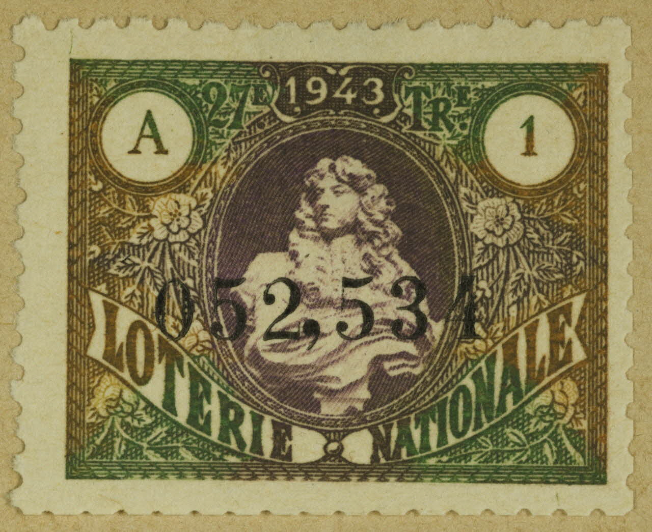 estampe 1943  LOTERIE NATIONALE 1970.83.1177 Photo