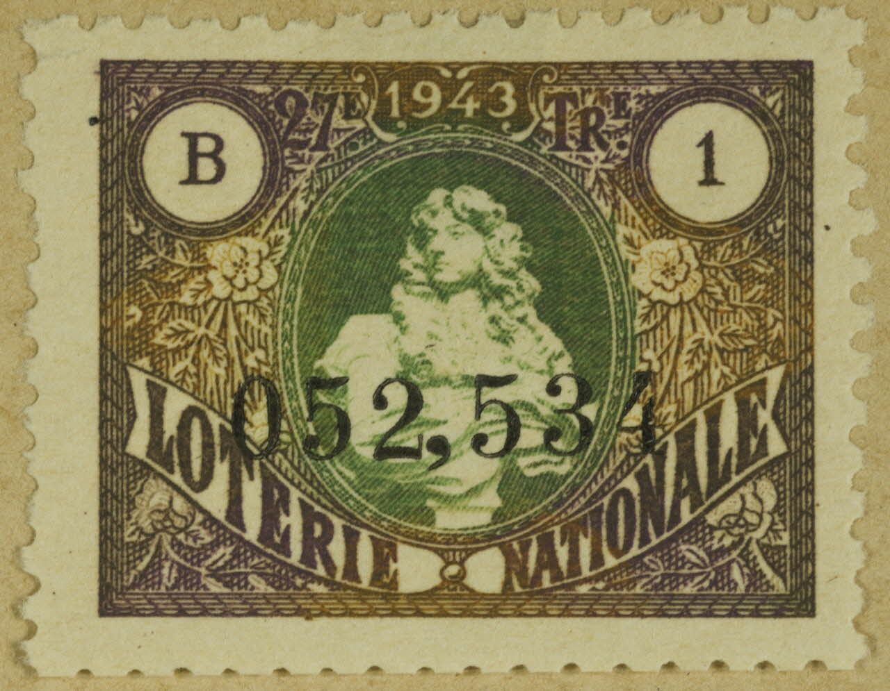 estampe 1943  LOTERIE NATIONALE 1970.83.1178 Photo