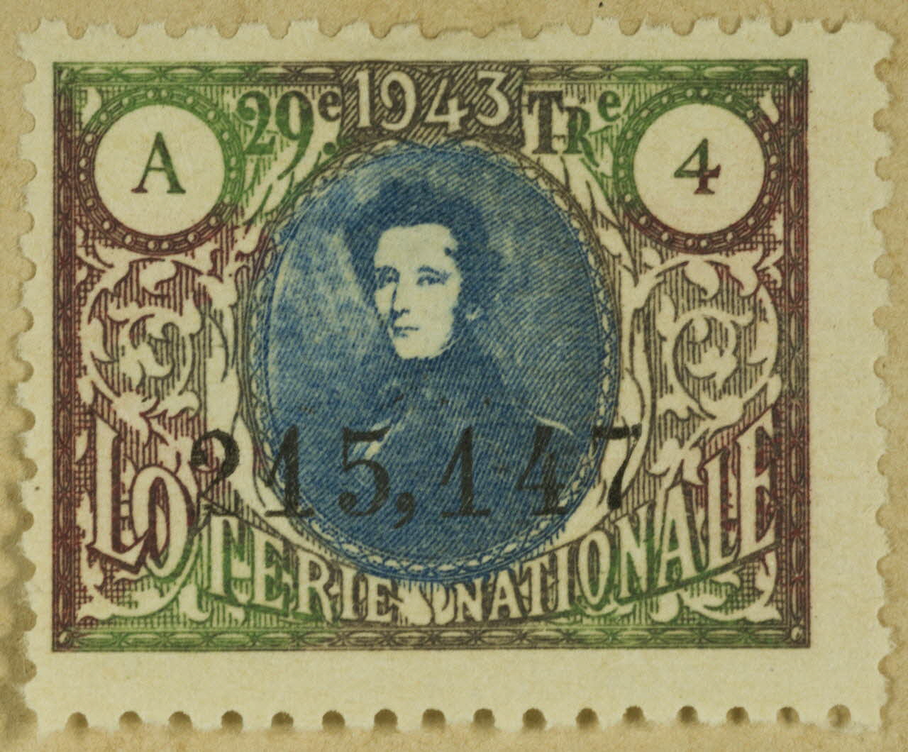 estampe 1943  LOTERIE NATIONALE 1970.83.1181 Photo