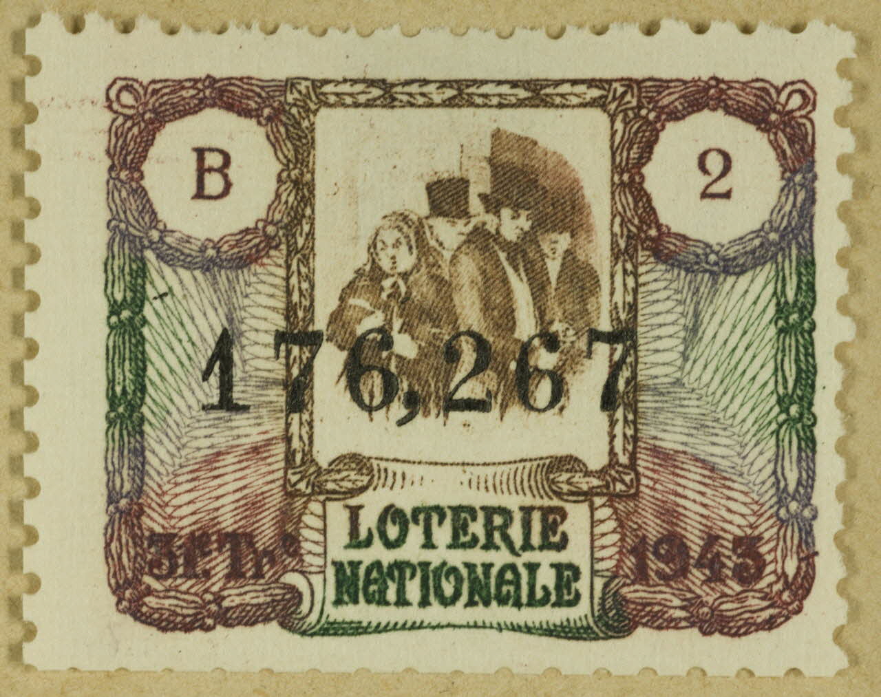 estampe LOTERIE NATIONALE  1943 1970.83.1185 Photo