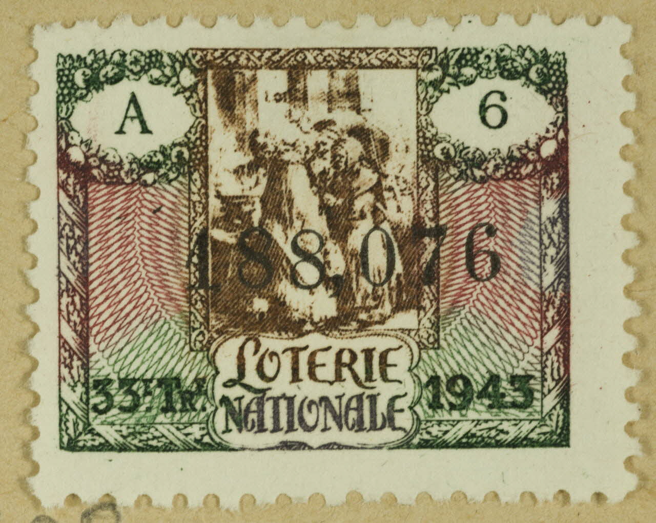 estampe LOTERIE NATIONALE  1943 1970.83.1188 Photo