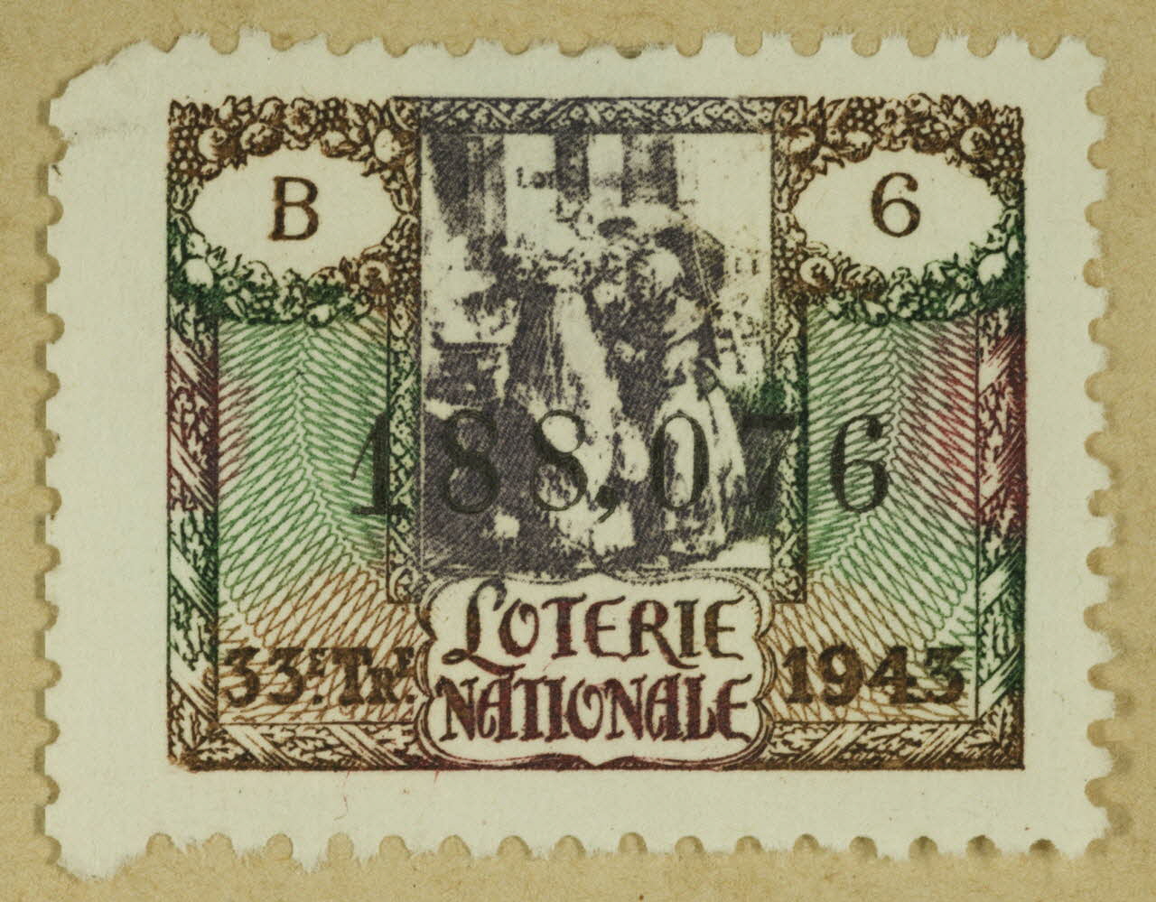 estampe LOTERIE NATIONALE  1943 1970.83.1189 Photo