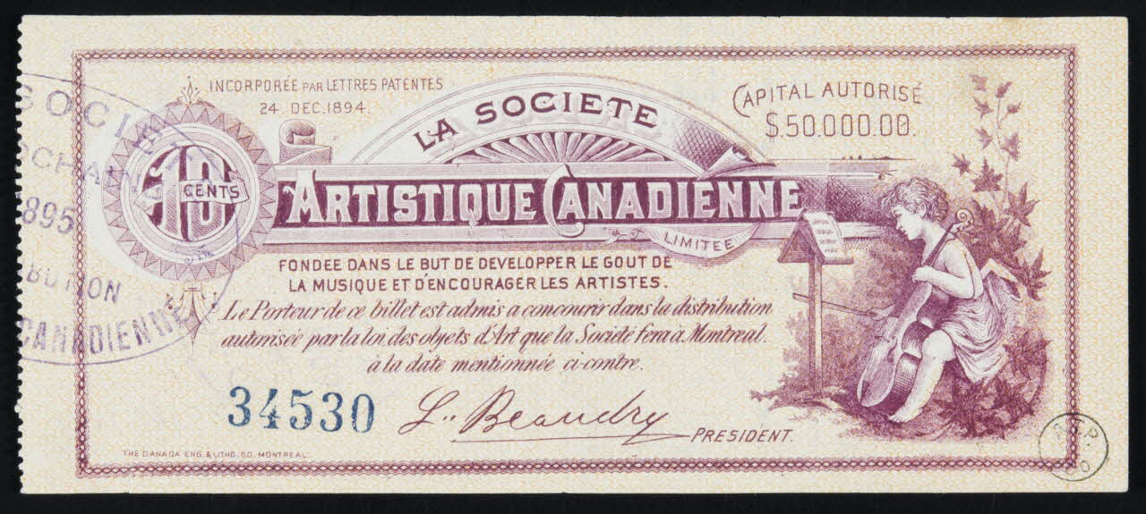 estampe LA SOCIETE  ARTISTIQUE CANADIENNE 1970.83.1197 Photo