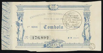 estampe EXPOSITION UNIVERSELLE DE 1889  (Décret du 24 mai 1889)  Tombola 1970.83.1200 Photo