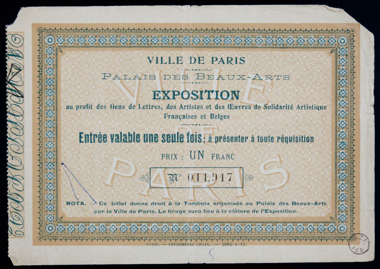 estampe PALAIS DES BEAUX-ARTS  EXPOSITION 1970.83.1214 Photo