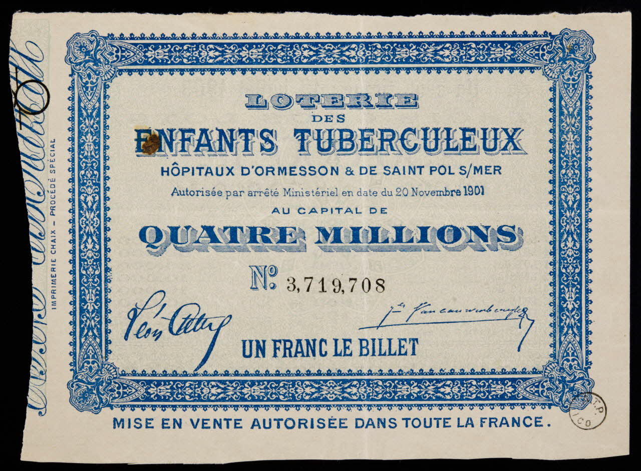 estampe LOTERIE  DES  ENFANTS TUBERCULEUX 1970.83.1217 Photo