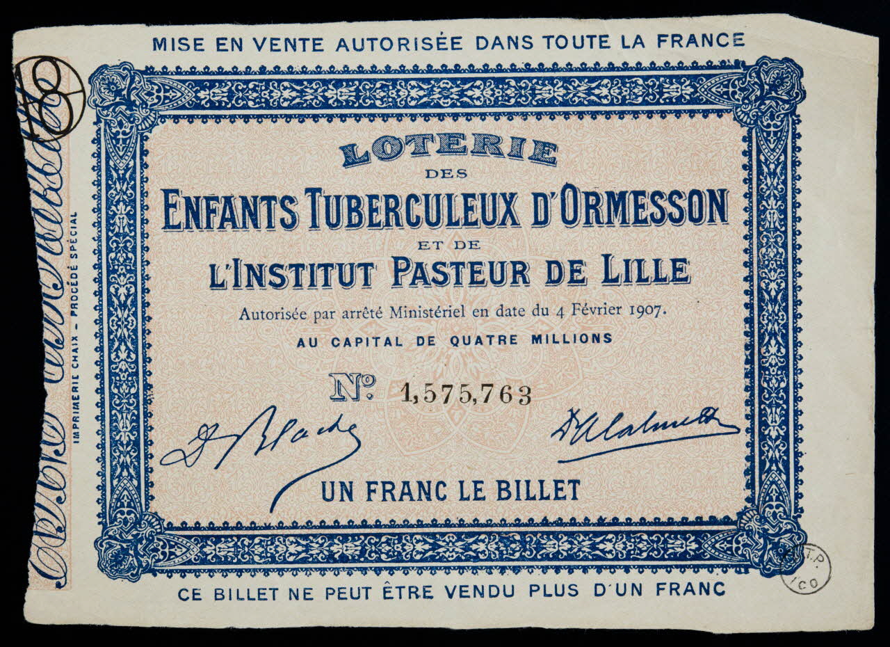 estampe LOTERIE  DES  ENFANTS TUBERCULEUX D'ORMESSON 1970.83.1219 Photo
