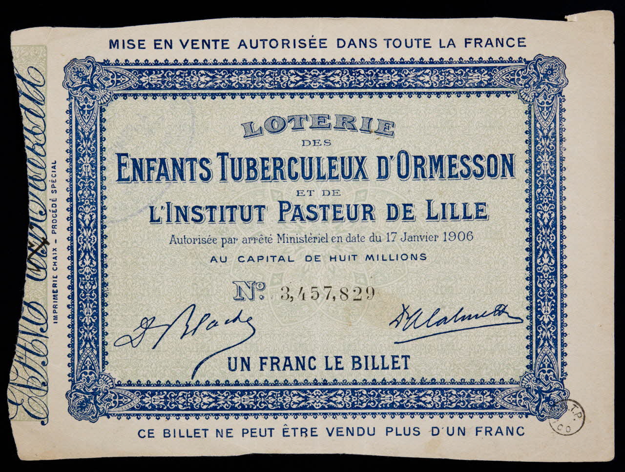 estampe LOTERIE  DES  ENFANTS TUBERCULEUX D'ORMESSON 1970.83.1222 Photo