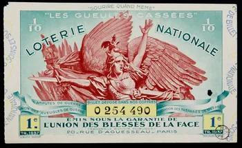 estampe "LES GUEULES CASSEES"  LOTERIE NATIONALE 1970.83.1226  Photo