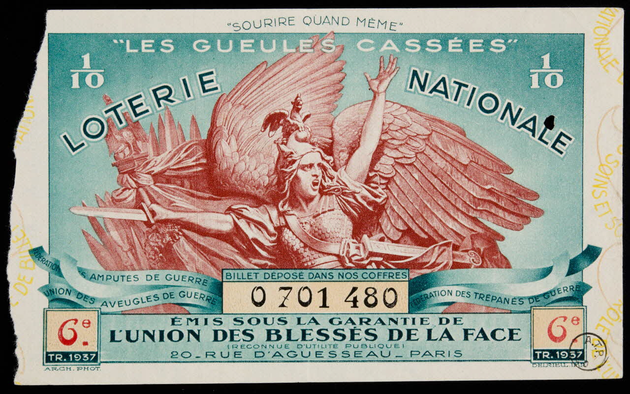 estampe "LES GUEULES CASSEES"  LOTERIE NATIONALE 1970.83.1228 Photo