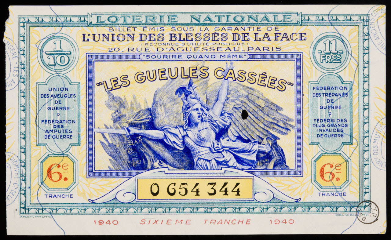 estampe LOTERIE NATIONALE  "LES GUEULES CASSEES" 1970.83.1239 Photo