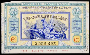 estampe LOTERIE NATIONALE  "LES GUEULES CASSEES" 1970.83.1240  Photo