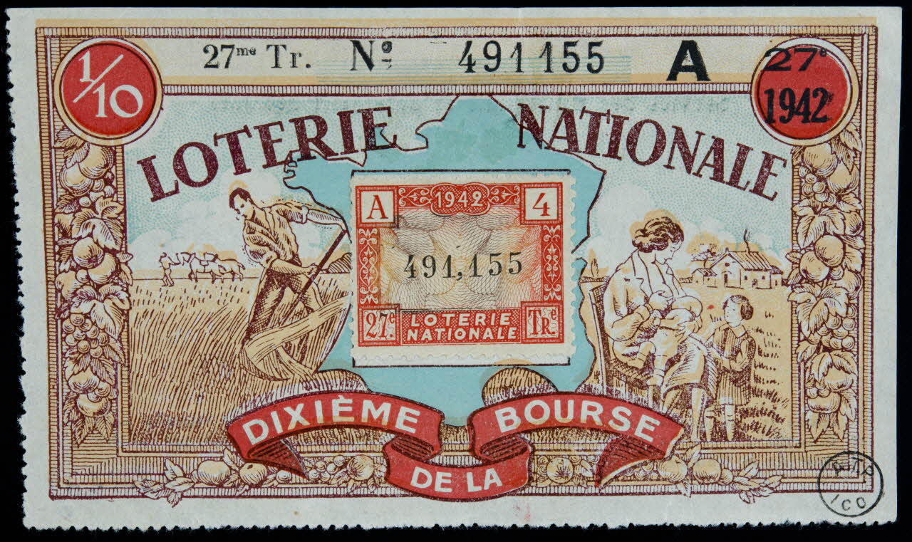 estampe LOTERIE NATIONALE 1942 1970.83.1248 Photo