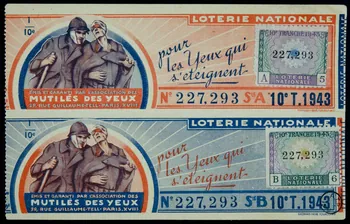 Frères Georges estampe LOTERIE NATIONALE  pour  les Yeux qui  S'eteignent Nord-Pas-de-Calais, France 1943 1970.83.1253 Photo