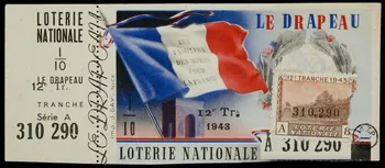 J Gay estampe LE DRAPEAU  LOTERIE NATIONALE Provence-Alpes-Côte d'Azur, France 1943 1970.83.1257  Photo