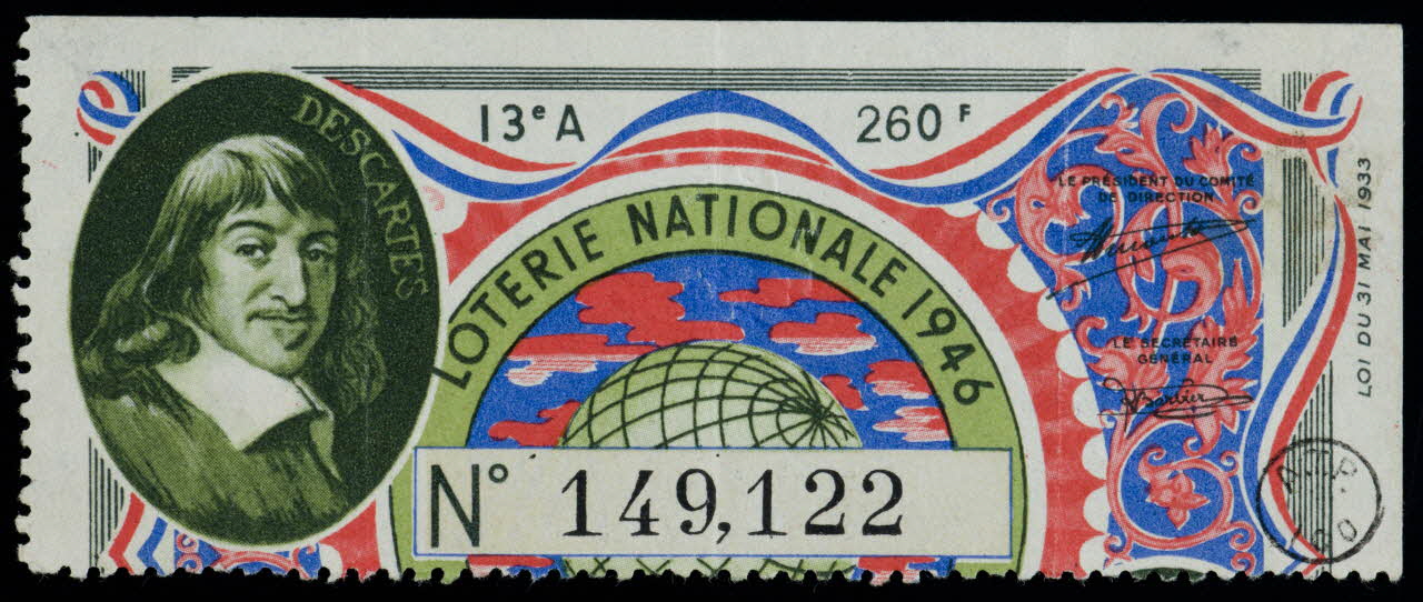 Imprimerie. Du Sudat estampe LOTERIE NATIONALE 1946 Provence-Alpes-Côte d'Azur, France 1946 1970.83.1294 Photo