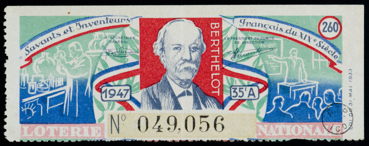 Imprimerie. Du Sudat estampe Savants et Inventeurs  Français du XIXe Siècle  LOTERIE  NATIONALE Provence-Alpes-Côte d'Azur, France 1947 1970.83.1296 Photo