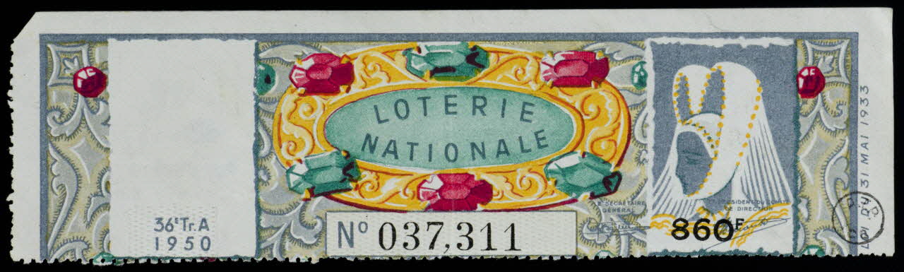 estampe LOTERIE  NATIONALE 1950 1970.83.1299 Photo