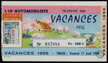 CHAIX estampe LOTERIE  NATIONALE  TRANCHE DES  VACANCES  1956 1956 1970.83.1310 Photo