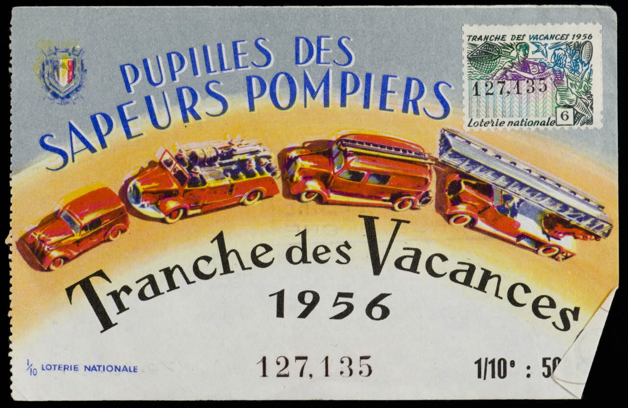 estampe PUPILLES DES  SAPEURS POMPIERS  Tranche des Vacances  1956 1956 1970.83.1313 Photo