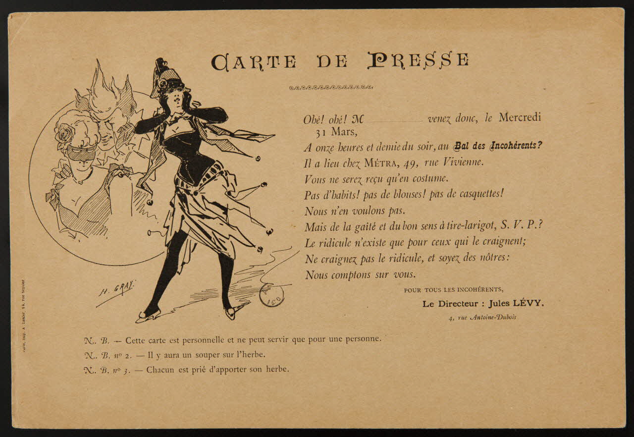 estampe CARTE DE PRESSE 1970.83.132 Photo