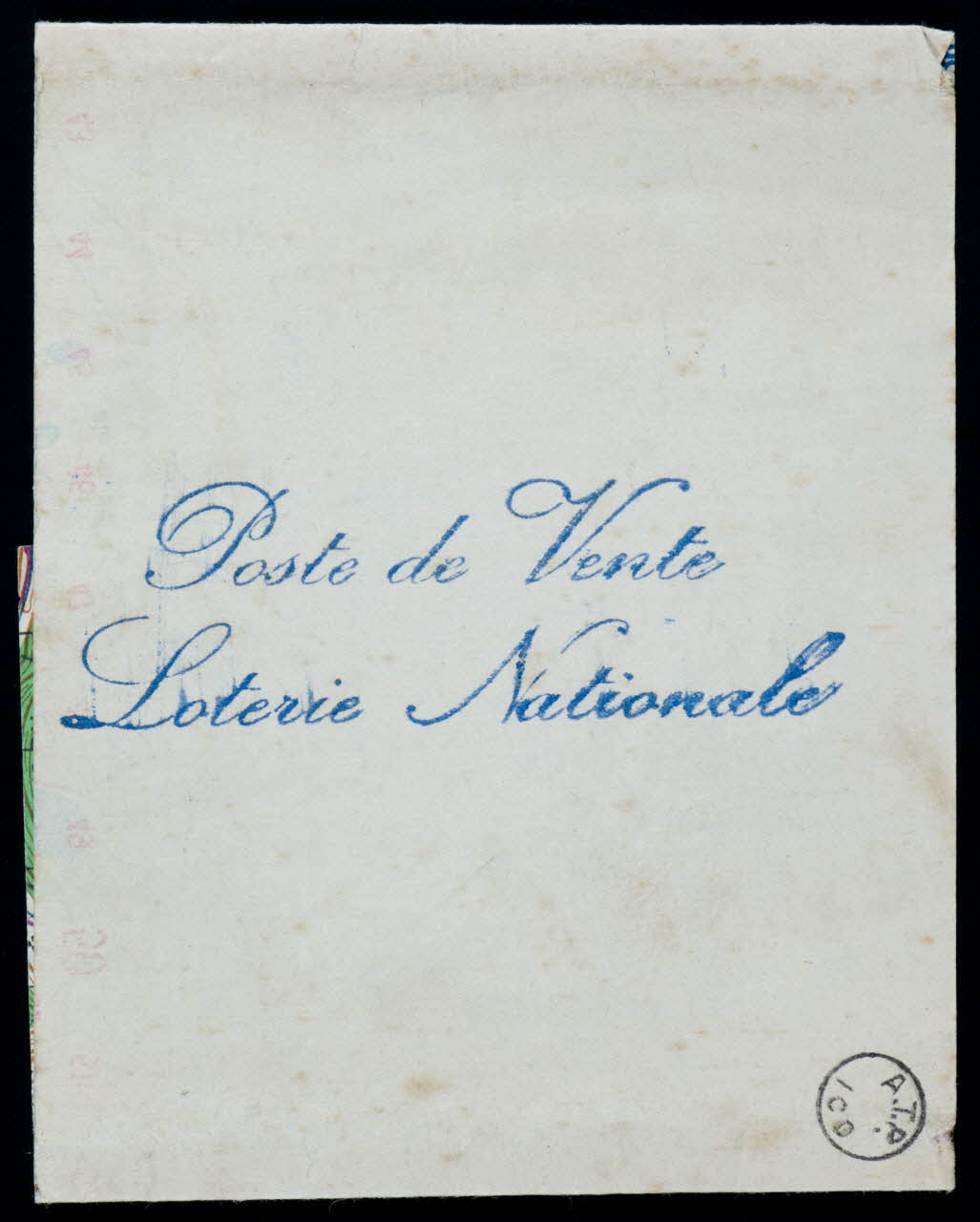 estampe Pochette de vente de la loterie nationale 1970.83.1340 Photo