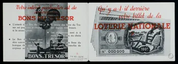 estampe Qu'y a-t-il derrière  votre billet de la  LOTERIE NATIONALE 1970.83.1359 Photo