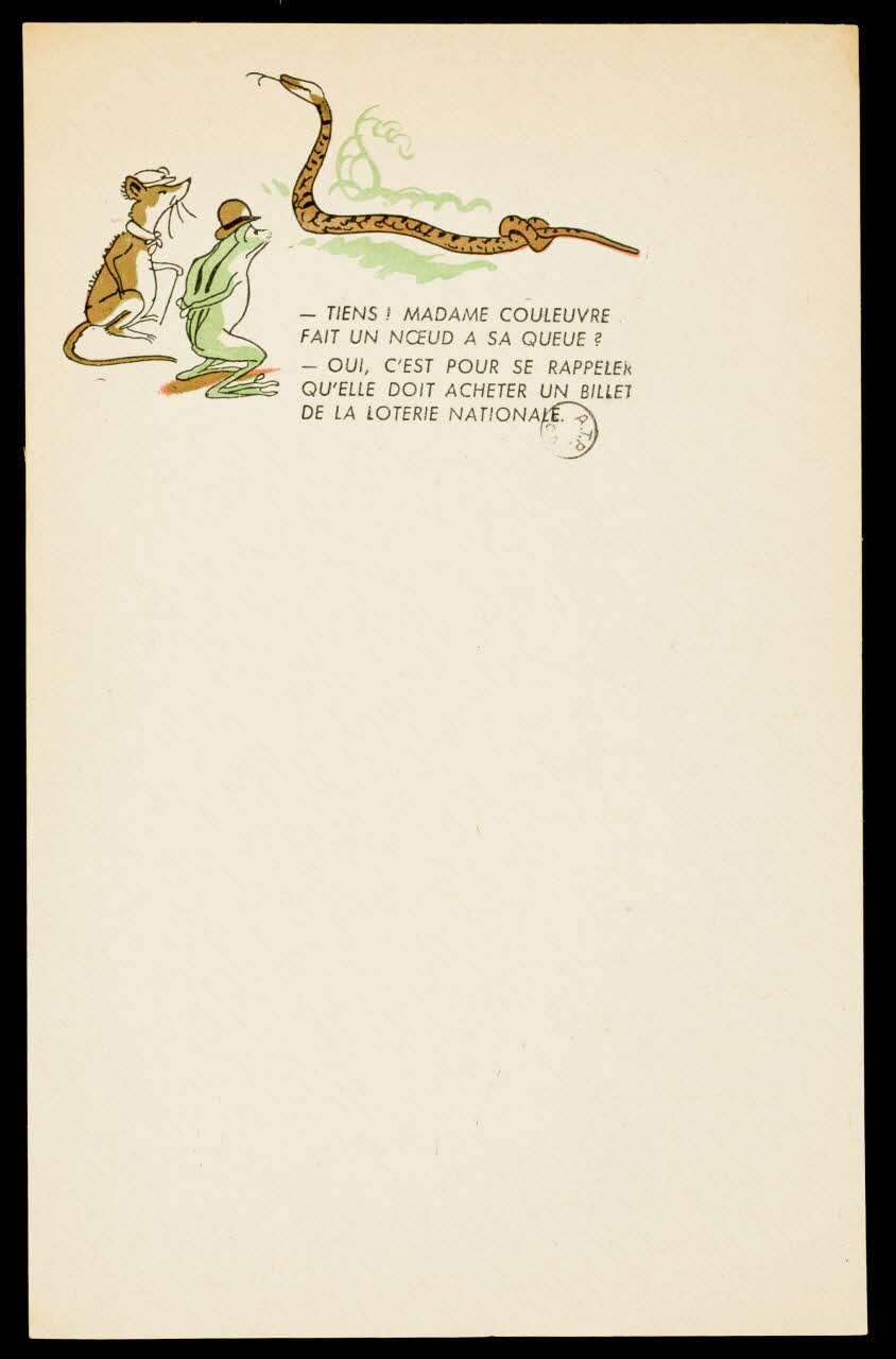 estampe Conversation entre animaux 1970.83.1364 Photo