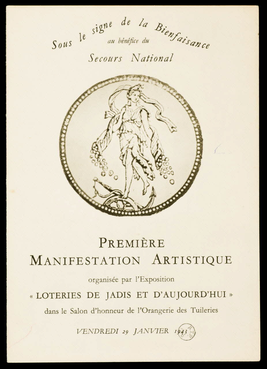 estampe PREMIERE  MANIFESTATION  ARTISTIQUE 1943 1970.83.1367 Photo
