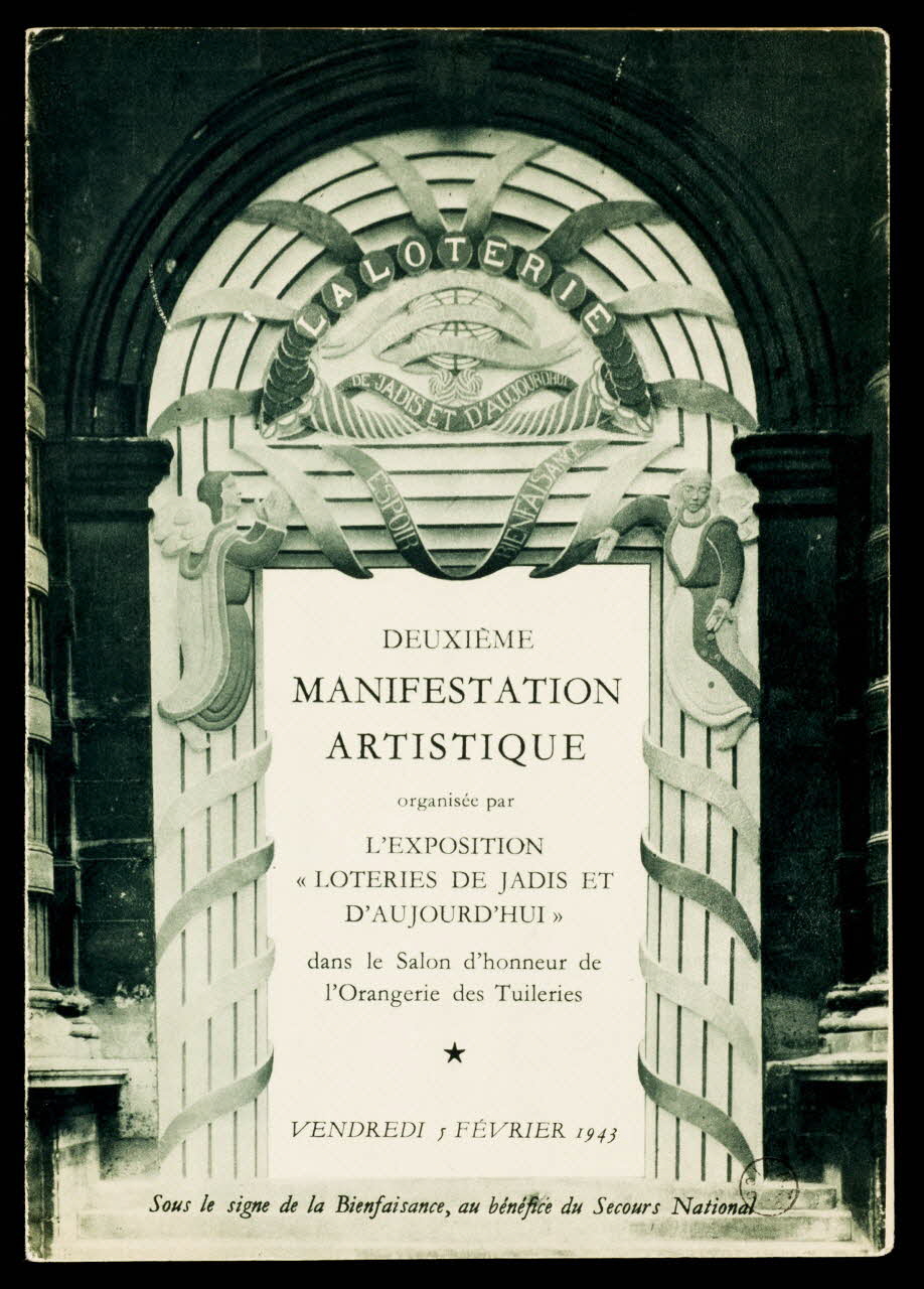 estampe LA LOTERIE  DEUXIEME  MANIFESTATION  ARTISTIQUE 1943 1970.83.1368 Photo