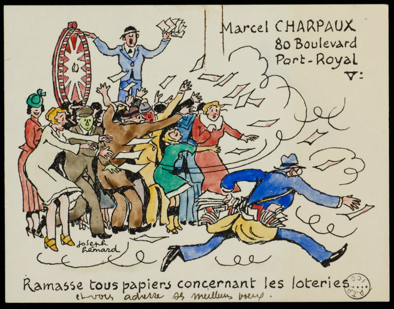 estampe Ramasse tous les papiers concernant les loteries.... 1970.83.1373 Photo