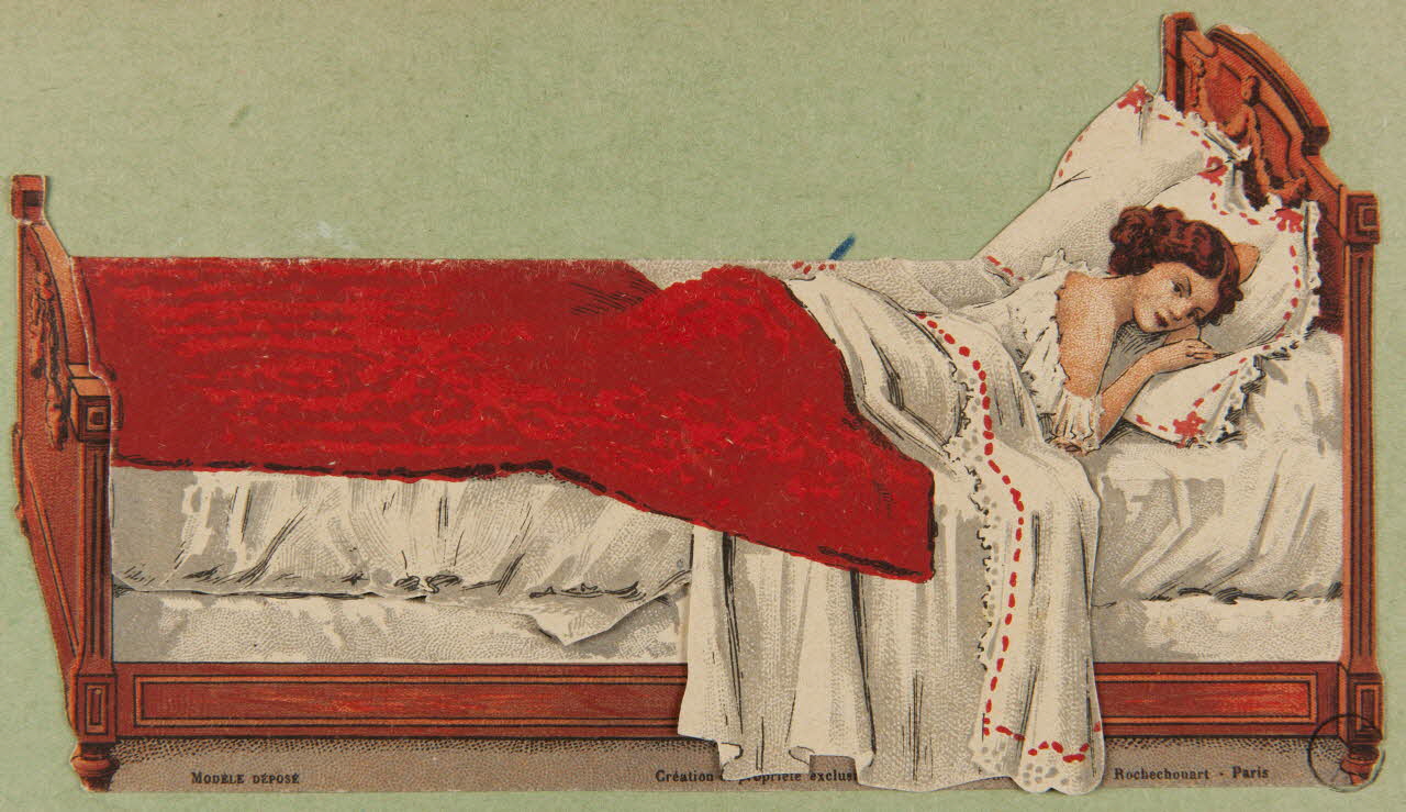 Berny, De ; Pollet estampe Jeune femme dans son lit 1903 1970.83.153 Photo