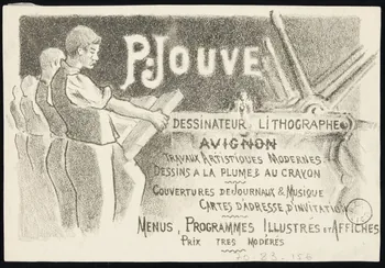 estampe P. JOUVE  DESSINATEUR LITHOGRAPHE  AVIGNON 1970.83.156 Photo