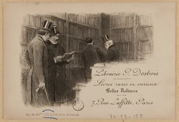 estampe Librairie P. Dubois 1970.83.158  Photo