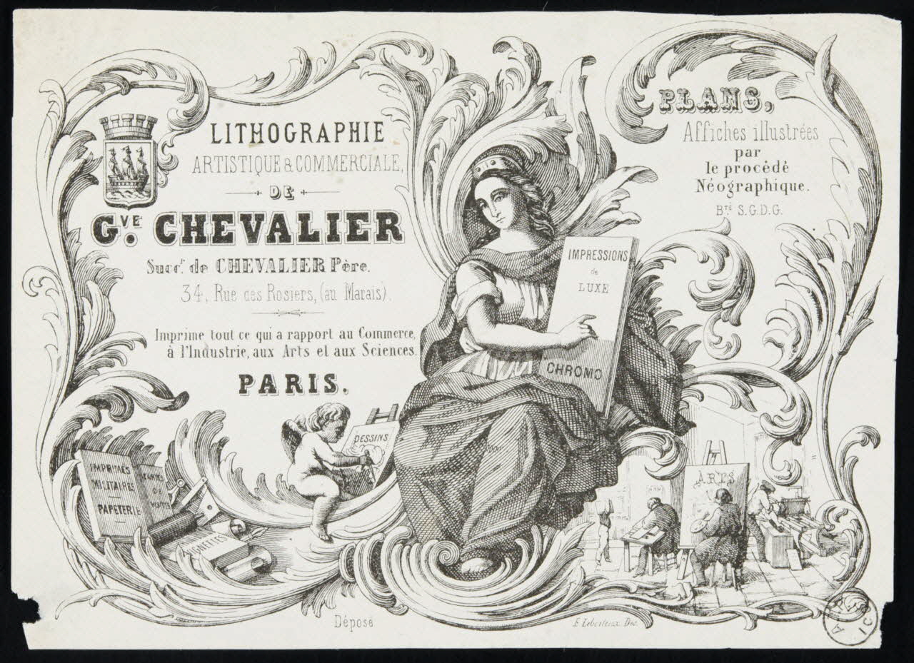 estampe LITHOGRAPHIE  ARTISTIQUE & COMMERCIALE,  DE  G.VE CHEVALIER 1970.83.159 Photo