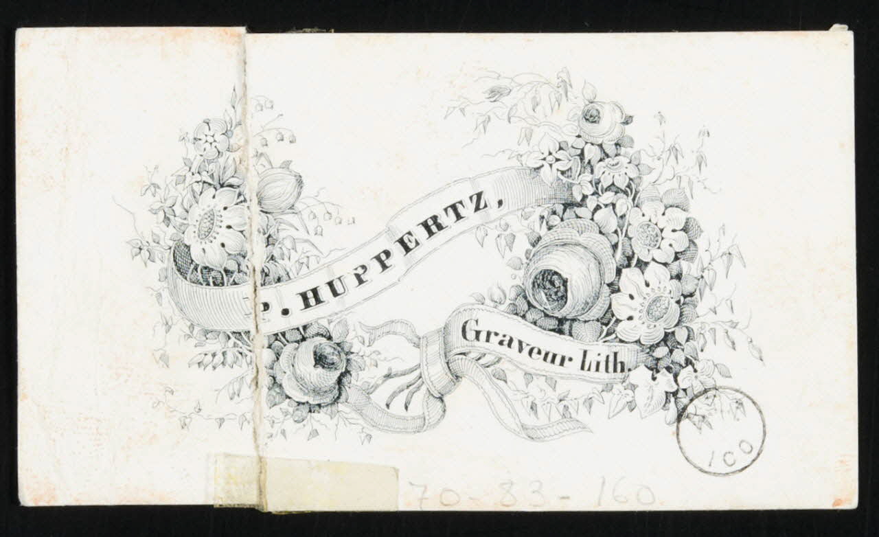 estampe P. HUPPERTZ,  Graveur Lith. 1970.83.160 Photo