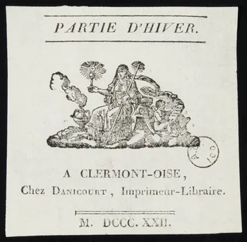 estampe PARTIE D'HIVER.  A CLERMONT-OISE,  Chez DANICOURT, Imprimeur-Libraire. 1970.83.175 Photo