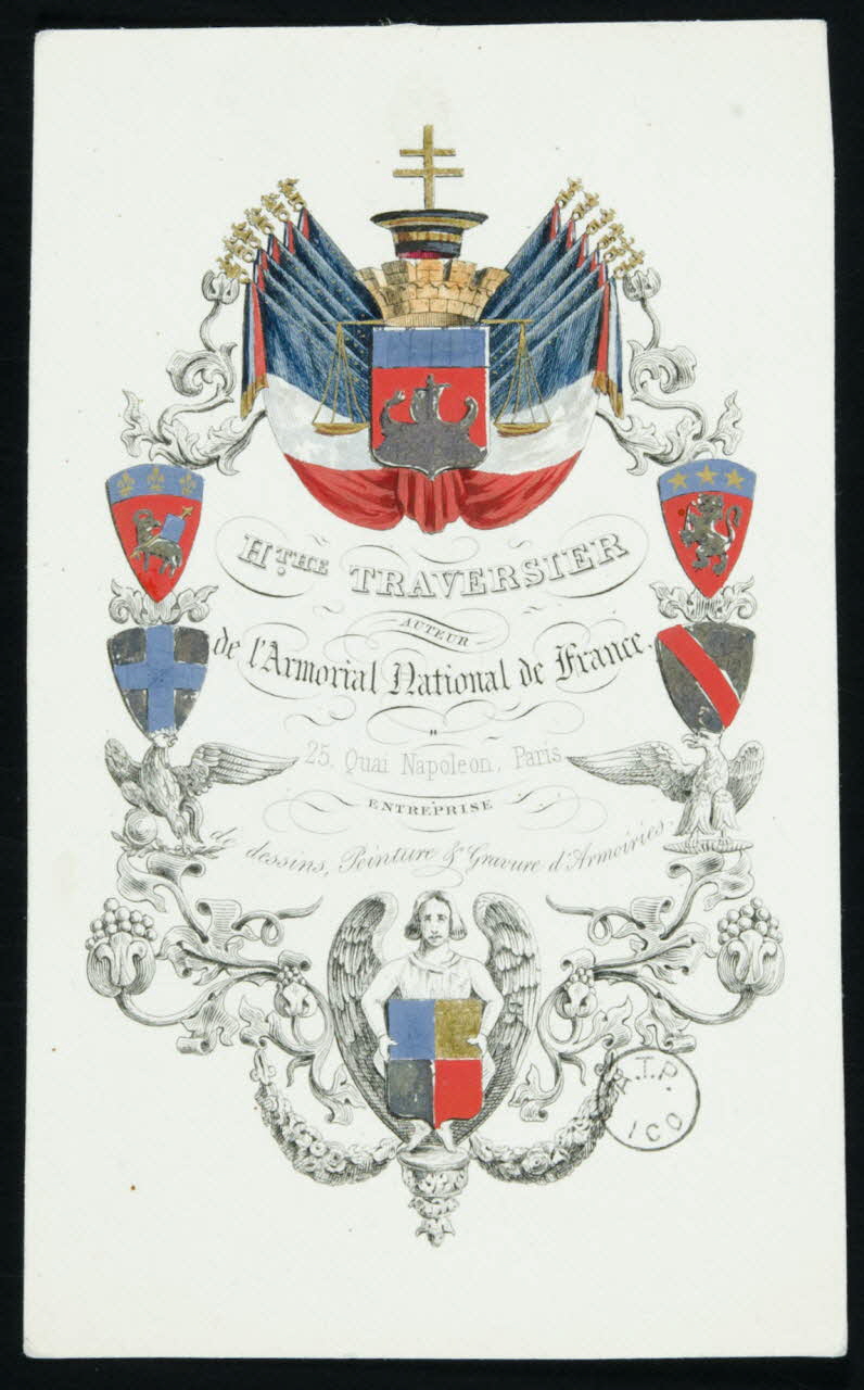 estampe H.THE TRAVERSIER  AUTEUR  de l'Armorial National de France. 1970.83.182 Photo