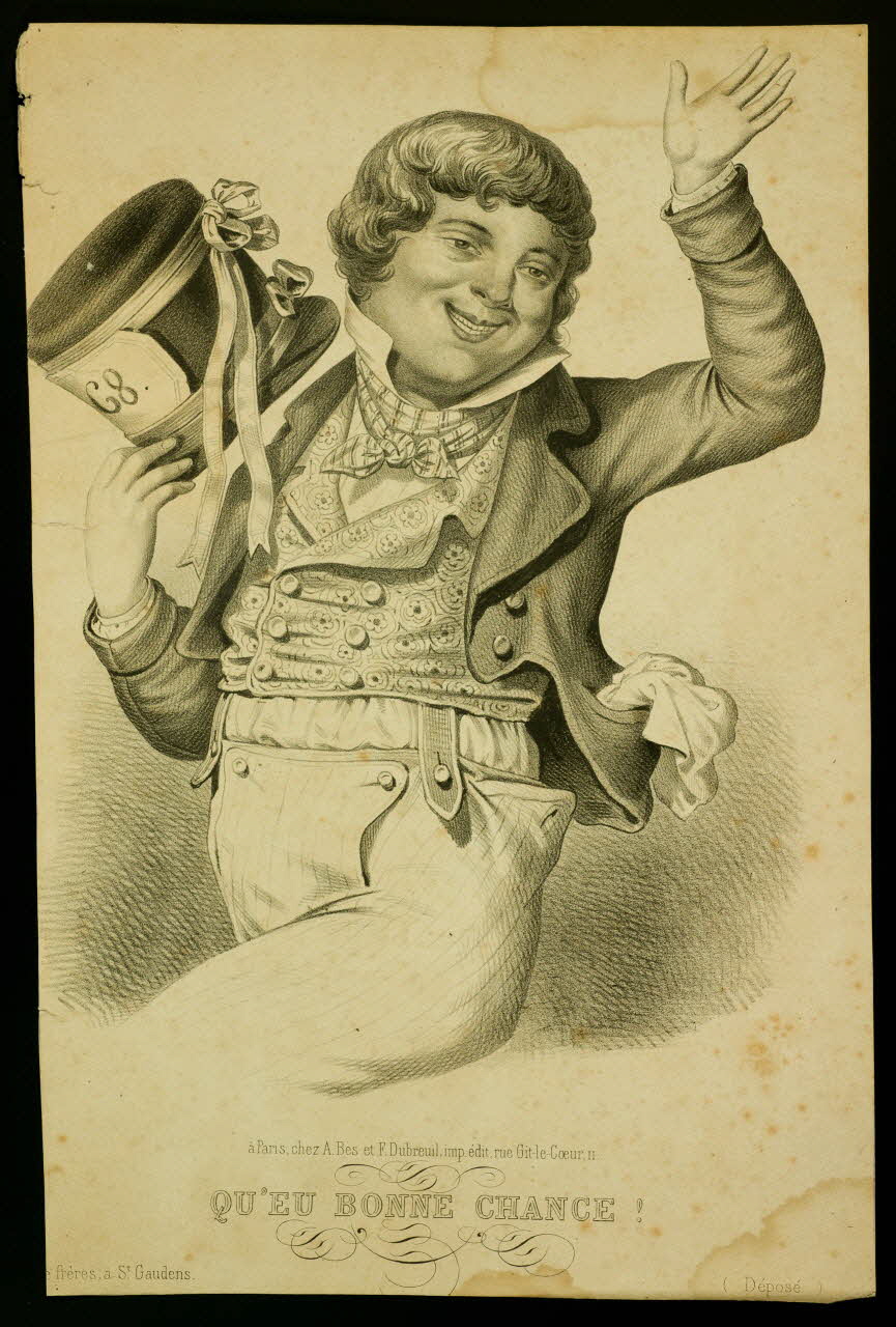 Bès et Dubreuil estampe QU'EU BONNE CHANCE ! Île-de-France, France 1835 1970.83.2 Photo
