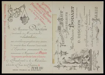 estampe FERRONNERIE d'ART  de la MADELEINE  Anc.ne Maison BODART 1970.83.201 Photo