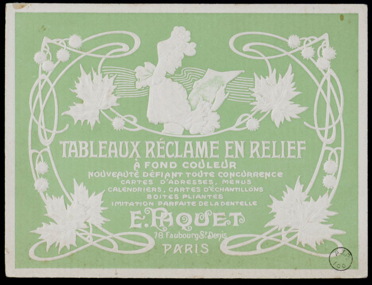 estampe TABLEAUX RECLAME EN RELIEF 1970.83.209 Photo
