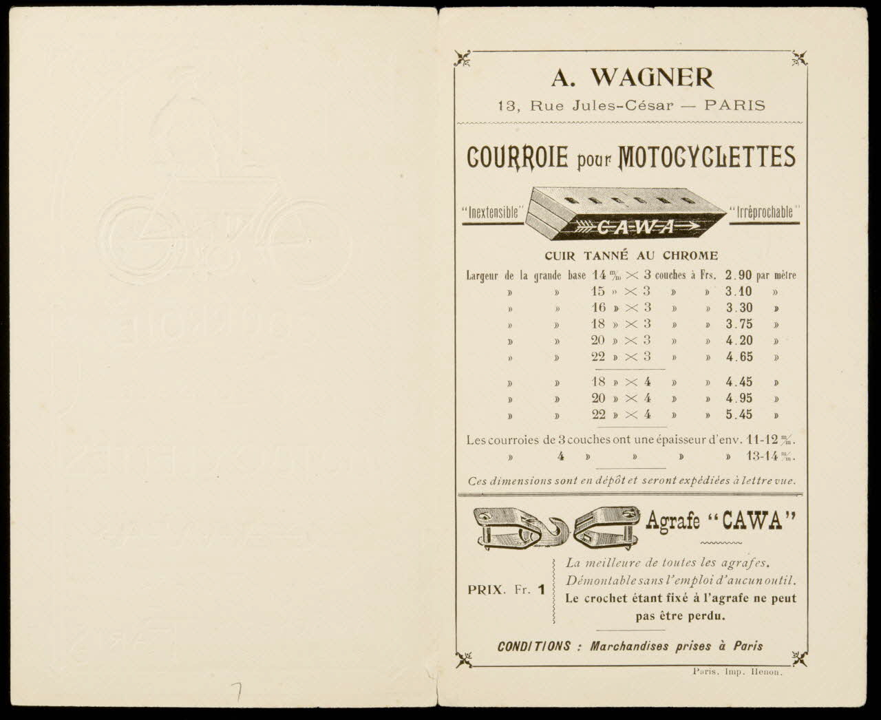 estampe COURROIE  CAWA 1970.83.215 Photo