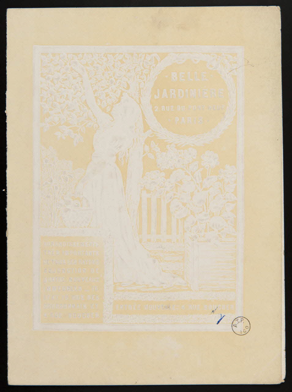 estampe BELLE  JARDINIERE 1970.83.218 Photo