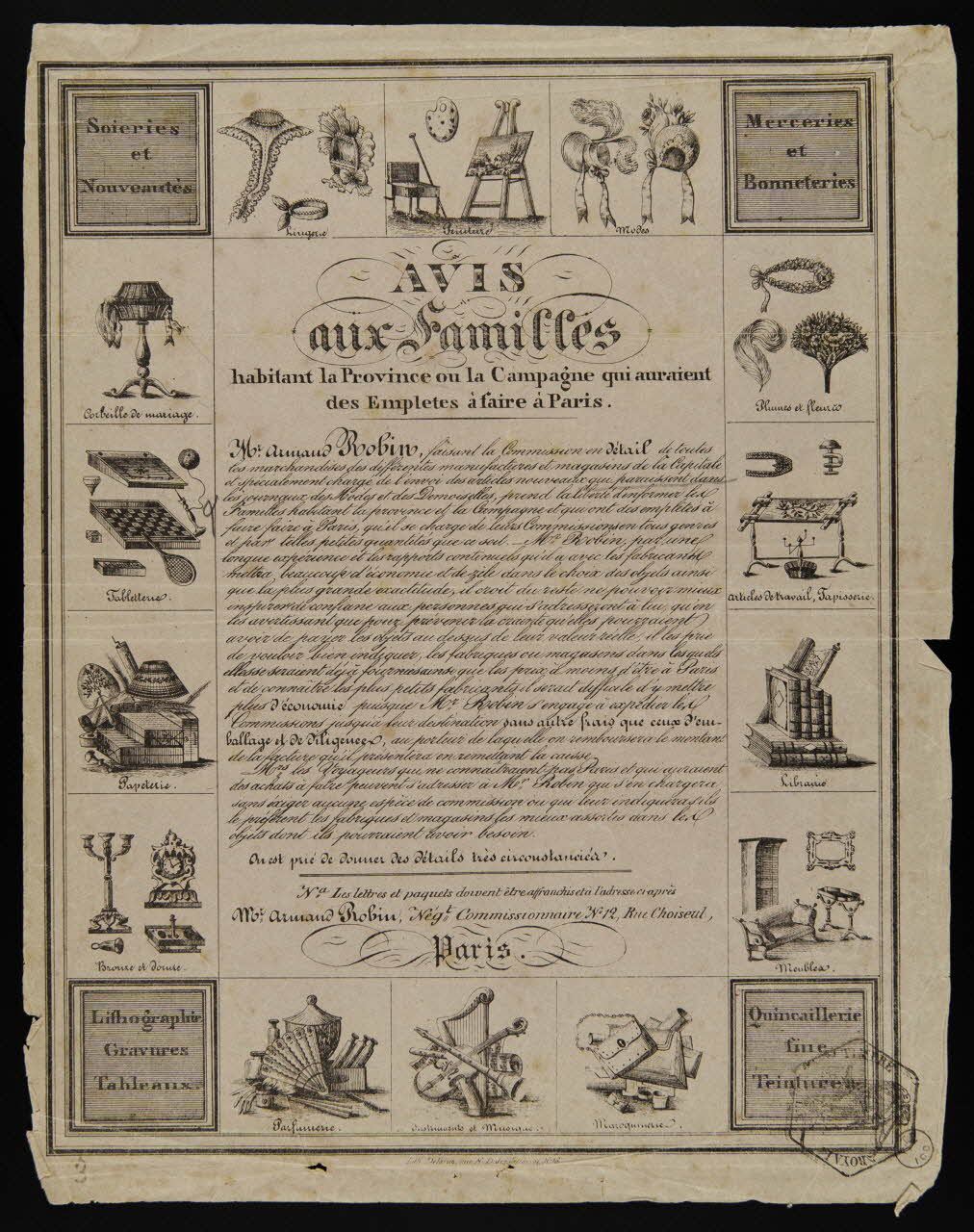 estampe AVIS  aux Familles 1970.83.231 Photo