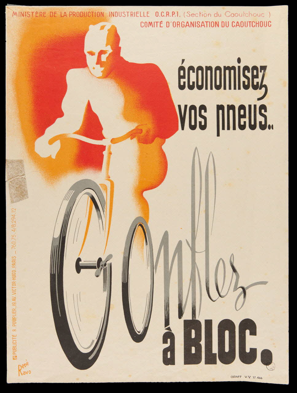 estampe économisez  vos pneus..  à BLOC. 1970.83.246 Photo