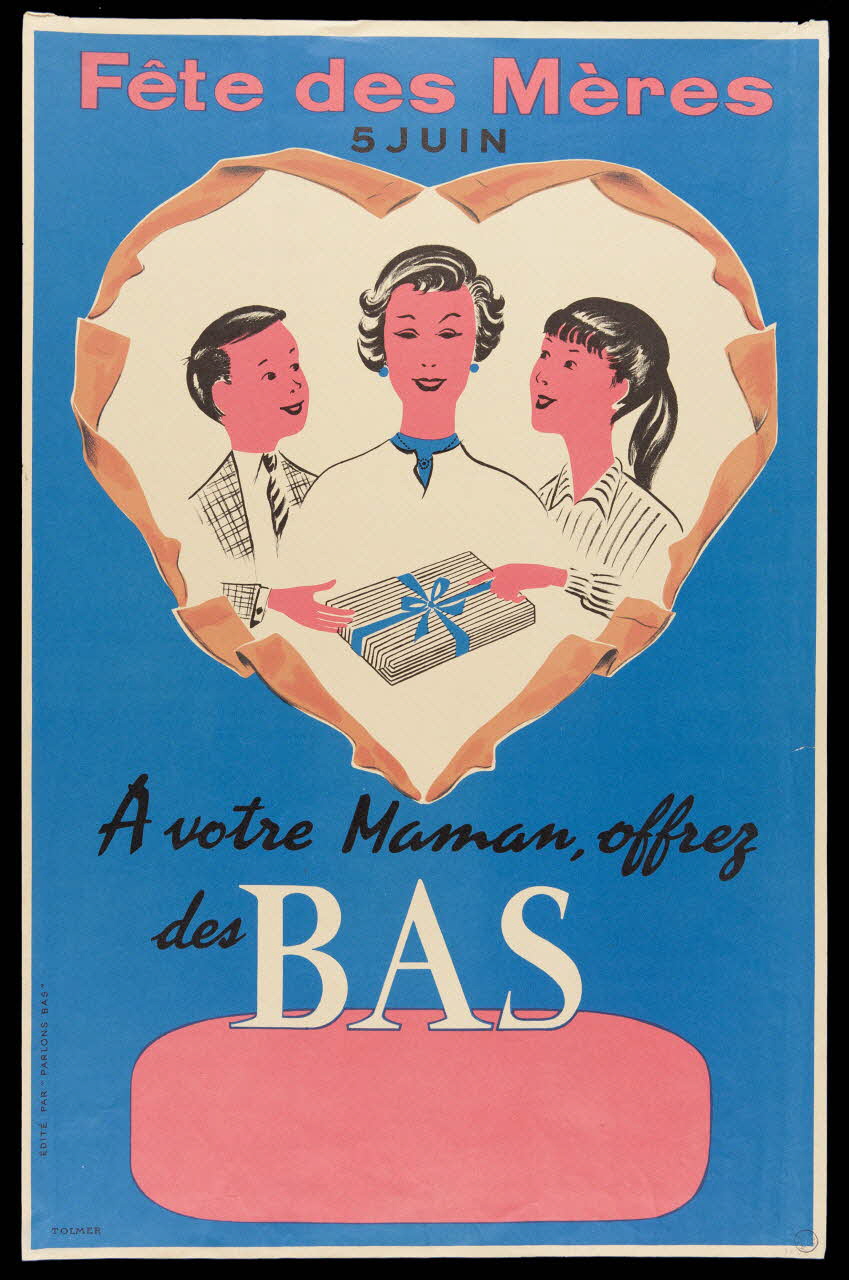 estampe Fête des Mères  5 juin  A votre Maman, offrez  des BAS 1970.83.262 Photo