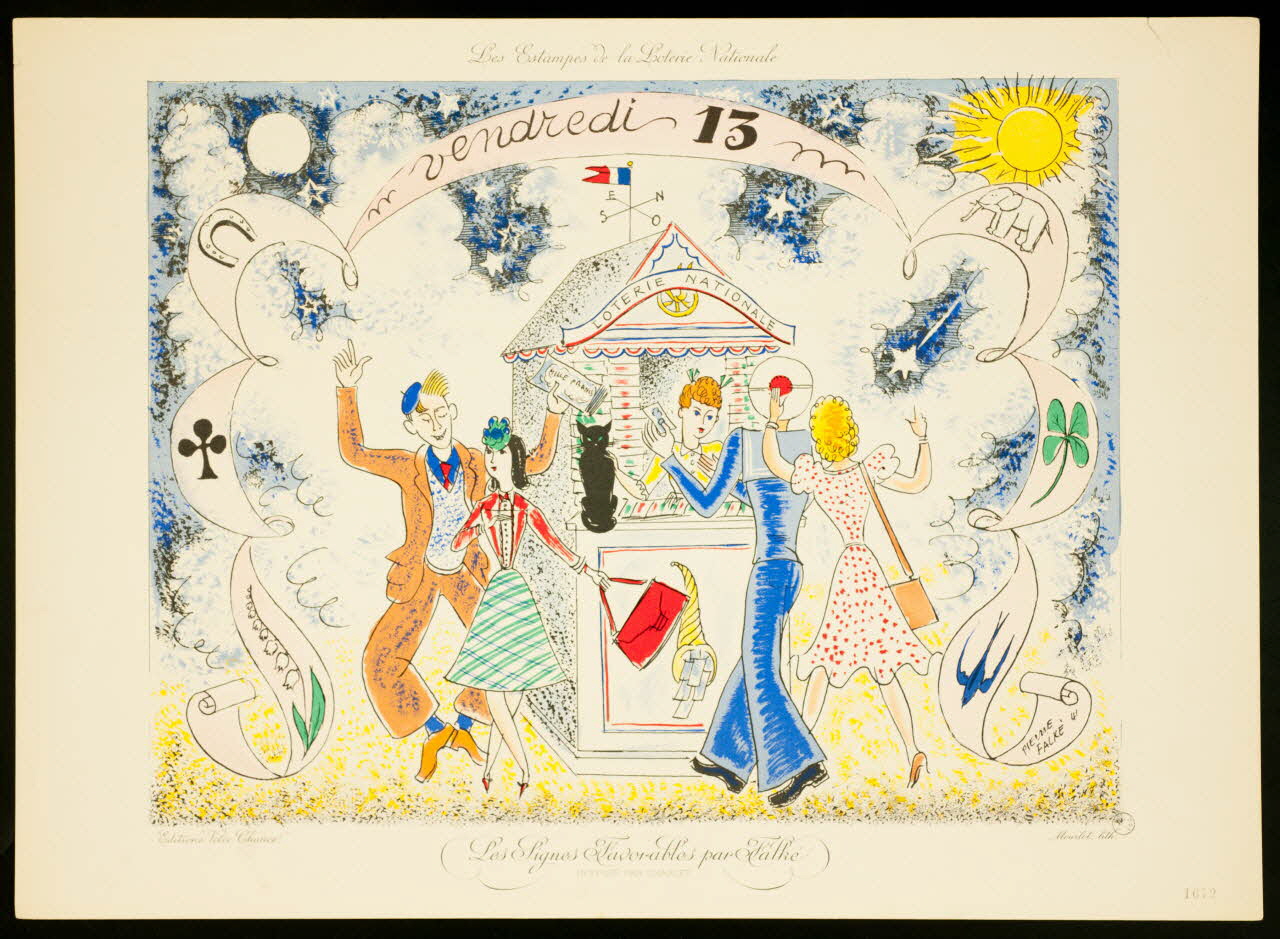 estampe Les Estampes de la Loterie Nationale  Les Lignes Favorables par Falké 1970.83.287 Photo