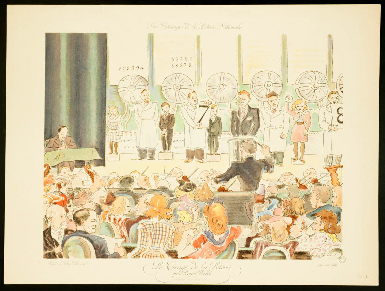 estampe Les Estampes de la Loterie Nationale  Le Tirage de la Loterie  par Roger Wild 1970.83.288 Photo