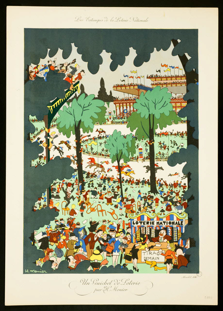 estampe Les Estampes de la Loterie Nationale  Un Guichet de Loterie  par H. Monier 1970.83.289 Photo