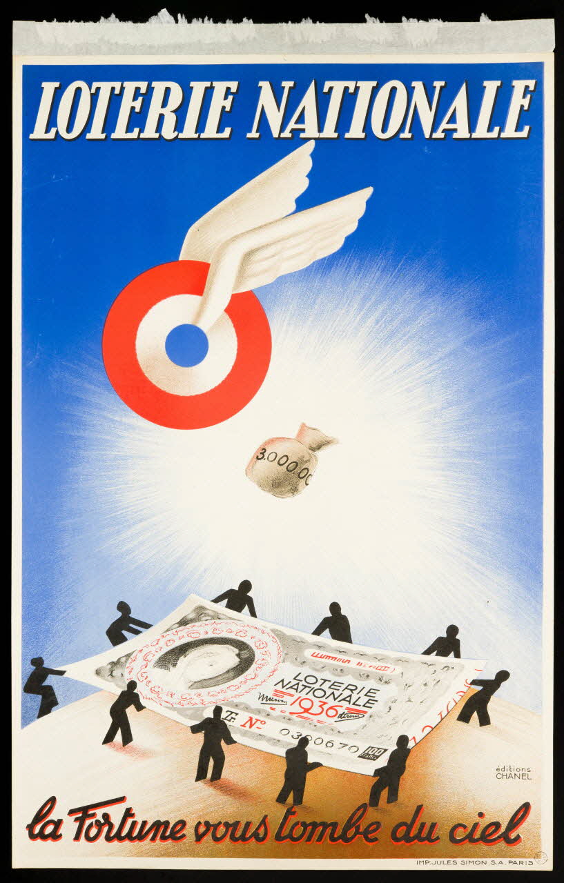 estampe LOTERIE NATIONALE  la Fortune vous tombe du ciel 1970.83.295 Photo